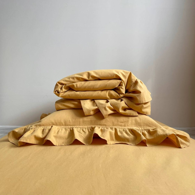 Постільна білизна Msonya ясла варенка з рюшем гірчиця