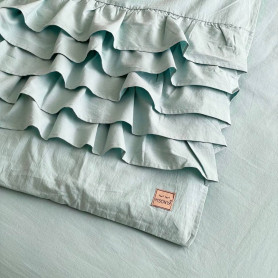 Постільна білизна Msonya ясла варенка з рюшем м'ятний