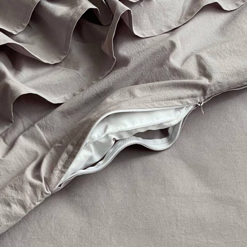 Постільна білизна Msonya ясла варенка з рюшем сірий