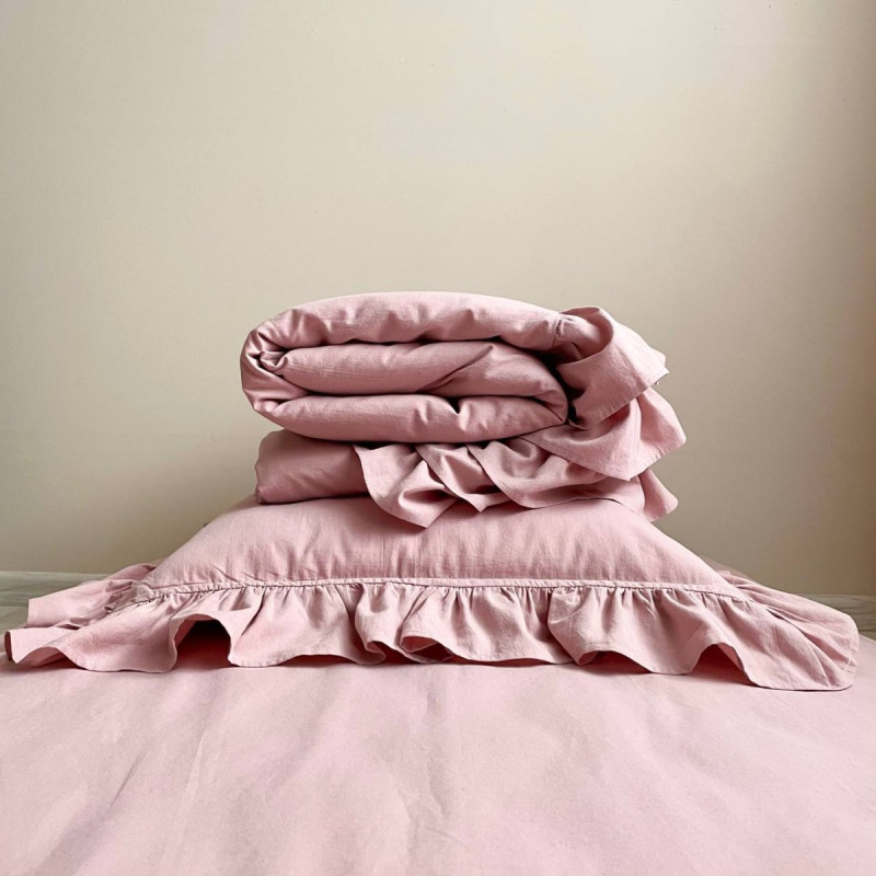 Постільна білизна Msonya ясла варенка з рюшем пудра