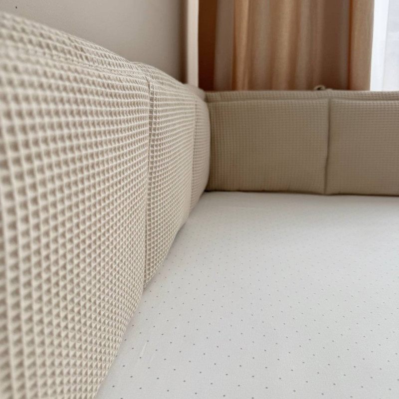 Бортик Msonya у ліжко унісекс однотонний бежевий