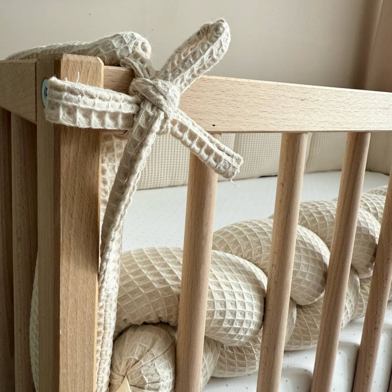 Бортик Msonya у ліжко унісекс однотонний бежевий