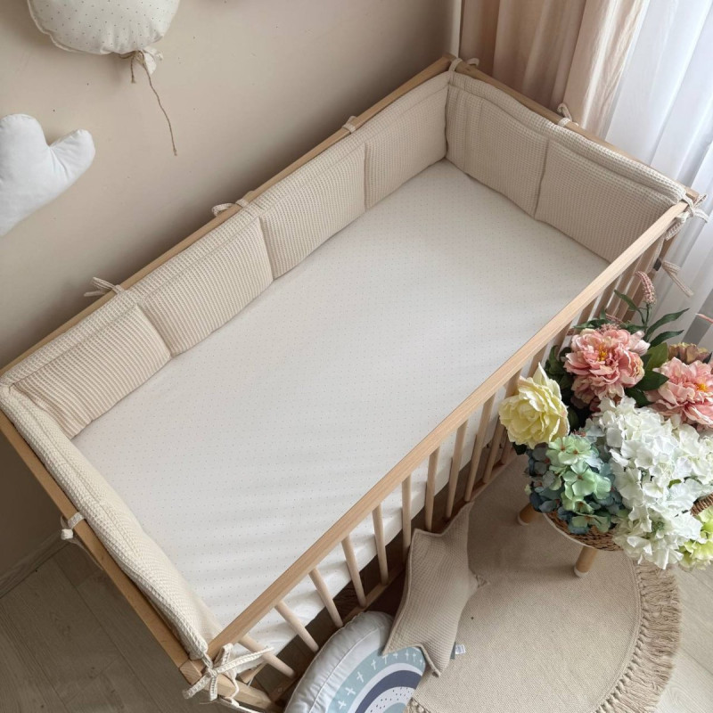 Бортик Msonya у ліжко унісекс однотонний бежевий