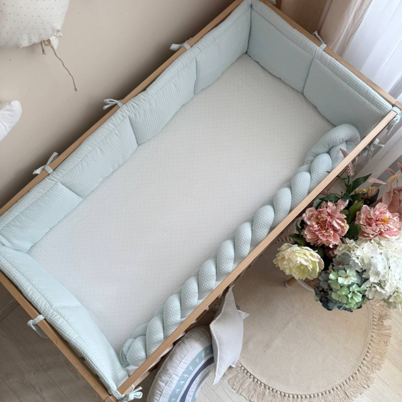 Бортик Msonya у ліжко унісекс однотонний айс