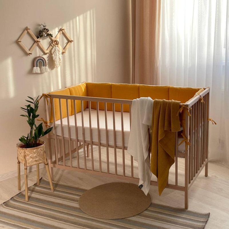 Постільна білизна Msonya Бортик у ліжко На 3 сторони ліжка унісекс гірчиця Стандарт 60х120