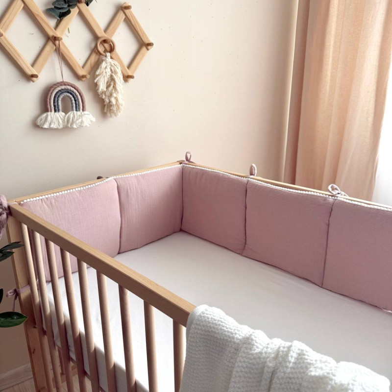 Постільна білизна Msonya Бортик у ліжко На 3 сторони ліжка дівчина пудра Стандарт 60х120