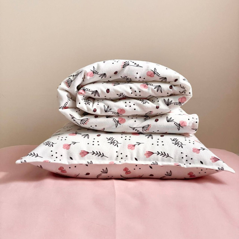 Постільна білизна Msonya ясла фланель Гілочки пудра