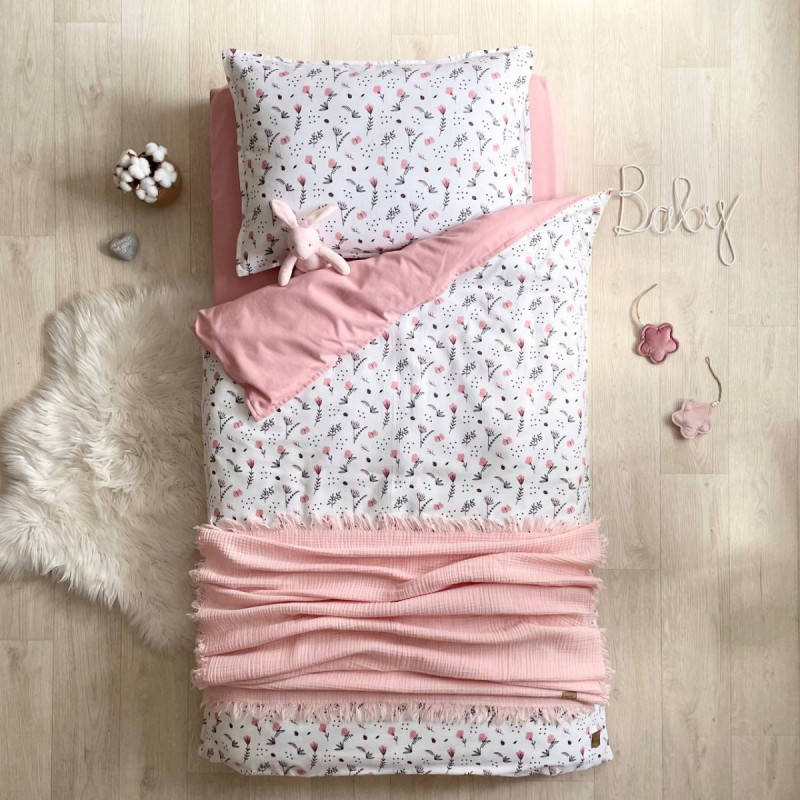 Постільна білизна Msonya ясла фланель Гілочки пудра