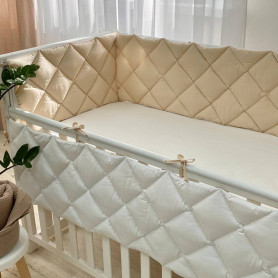 Постільна білизна Msonya Стьобаний бортик бежевий/білий