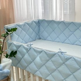 Постільна білизна Msonya Стьобаний бортик блакитний/білий