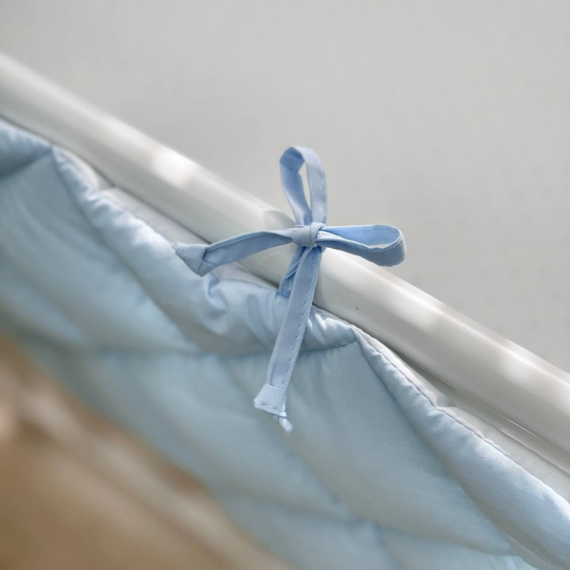 Постільна білизна Msonya Стьобаний бортик блакитний/білий