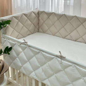 Постільна білизна Msonya Стьобаний бортик капучино/білий