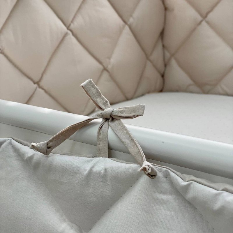 Постільна білизна Msonya Стьобаний бортик капучино/білий