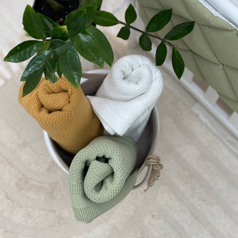 Постільна білизна Msonya Стьобаний бортик олива/білий