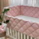 Постільна білизна Msonya Стьобаний бортик пудра/білий