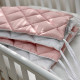 Постільна білизна Msonya Стьобаний бортик пудра/білий