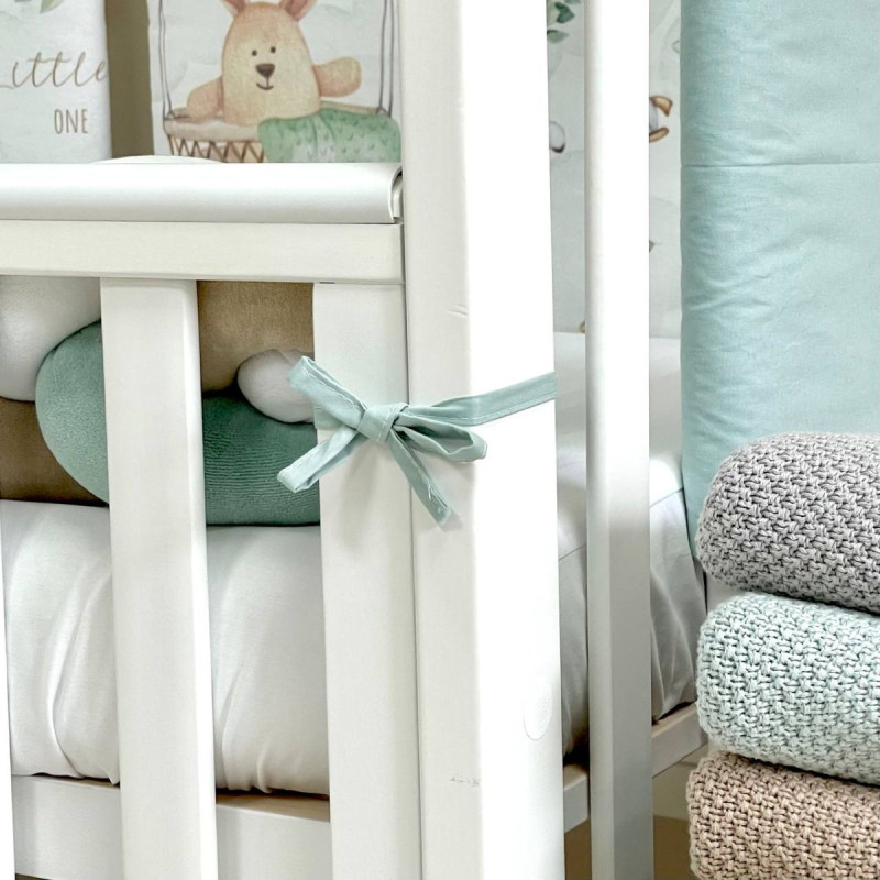 Постільна білизна Msonya Бортик у ліжко подушки на липучках унісекс мята Стандарт 60х120