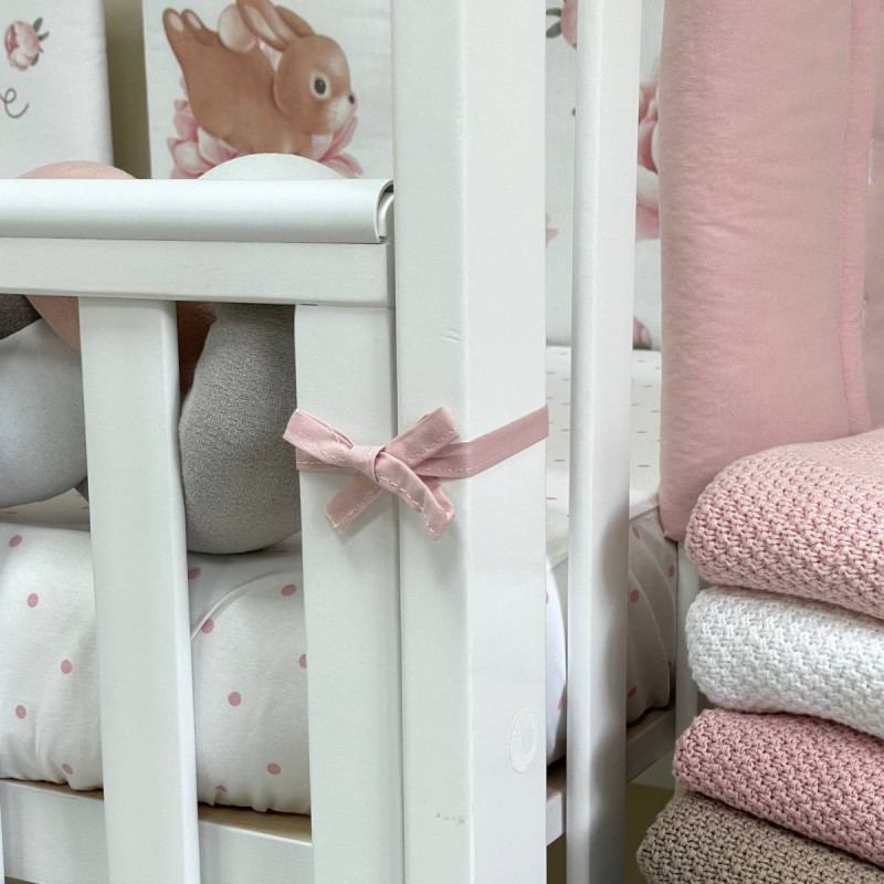 Постільна білизна Msonya Бортик у ліжко подушки на липучках дівчина пудра Стандарт 60х120