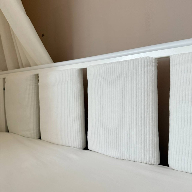 Постільна білизна Msonya Бортик у ліжко подушки на липучках унісекс молочний Стандарт 60х120