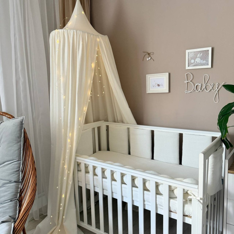 Постільна білизна Msonya Бортик у ліжко подушки на липучках унісекс молочний Стандарт 60х120