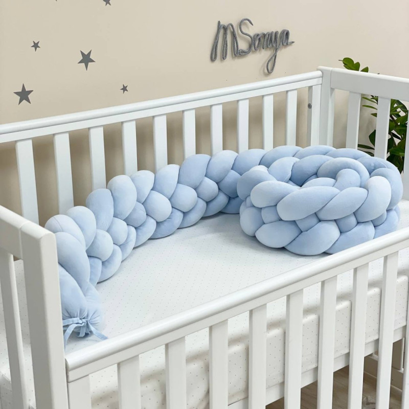 Постільна білизна Msonya Коса блакитний/блакитний/блакитний 4 плетіння