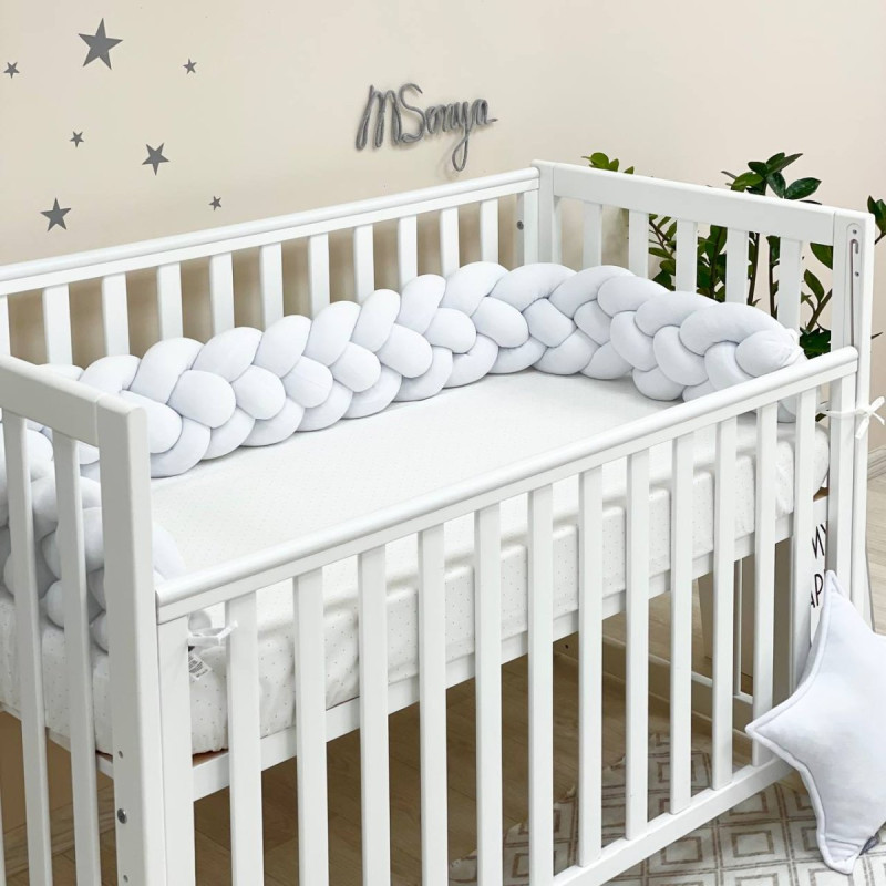 Постільна білизна Msonya Коса білий/білий/білий 4 плетіння