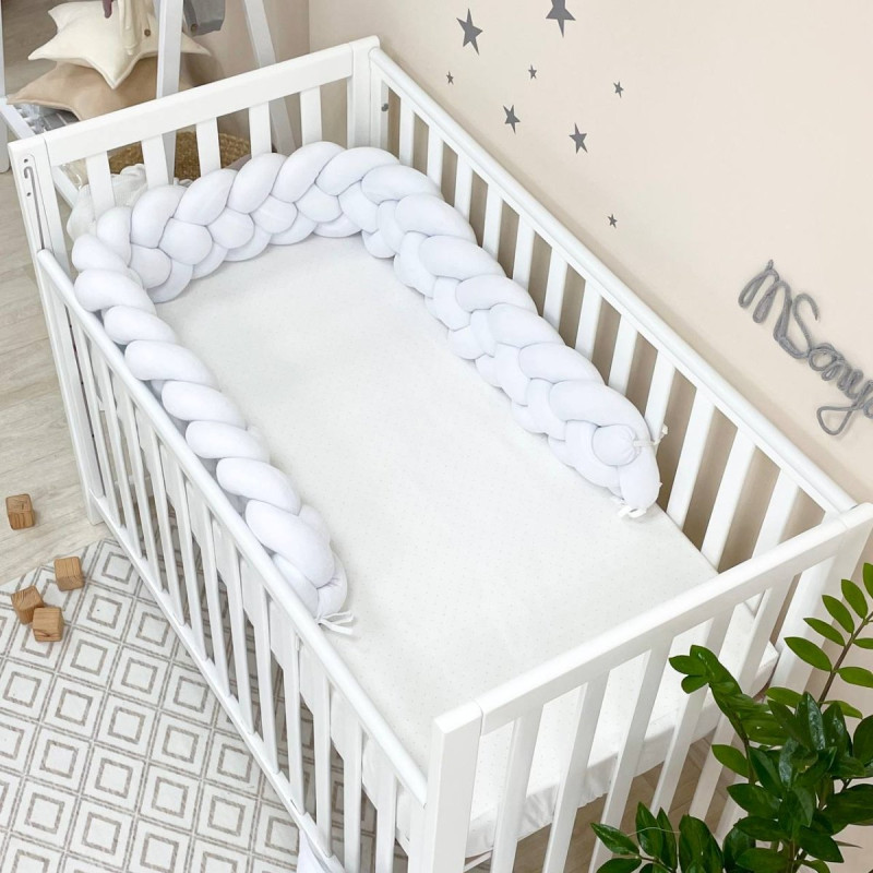 Постільна білизна Msonya Коса білий/білий/білий 4 плетіння