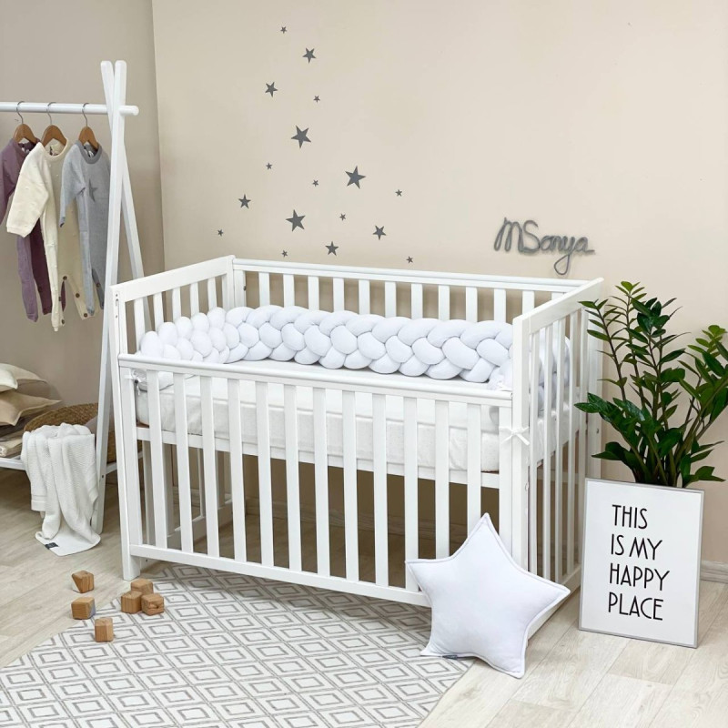 Постільна білизна Msonya Коса білий/білий/білий 4 плетіння