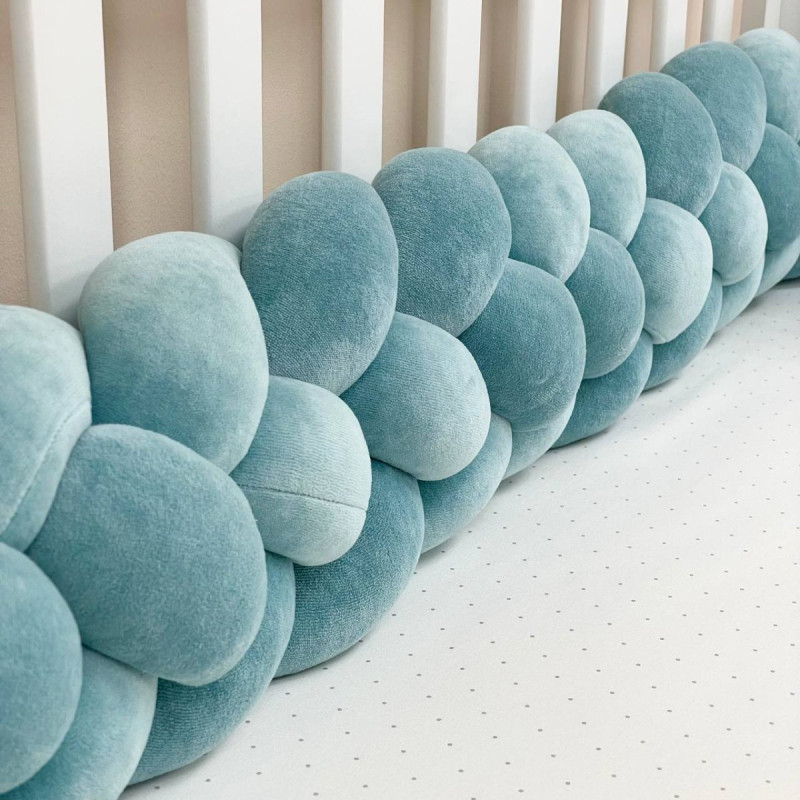 Постільна білизна Msonya Бортик у ліжко Бортик-коса унісекс мята Стандарт/Овал