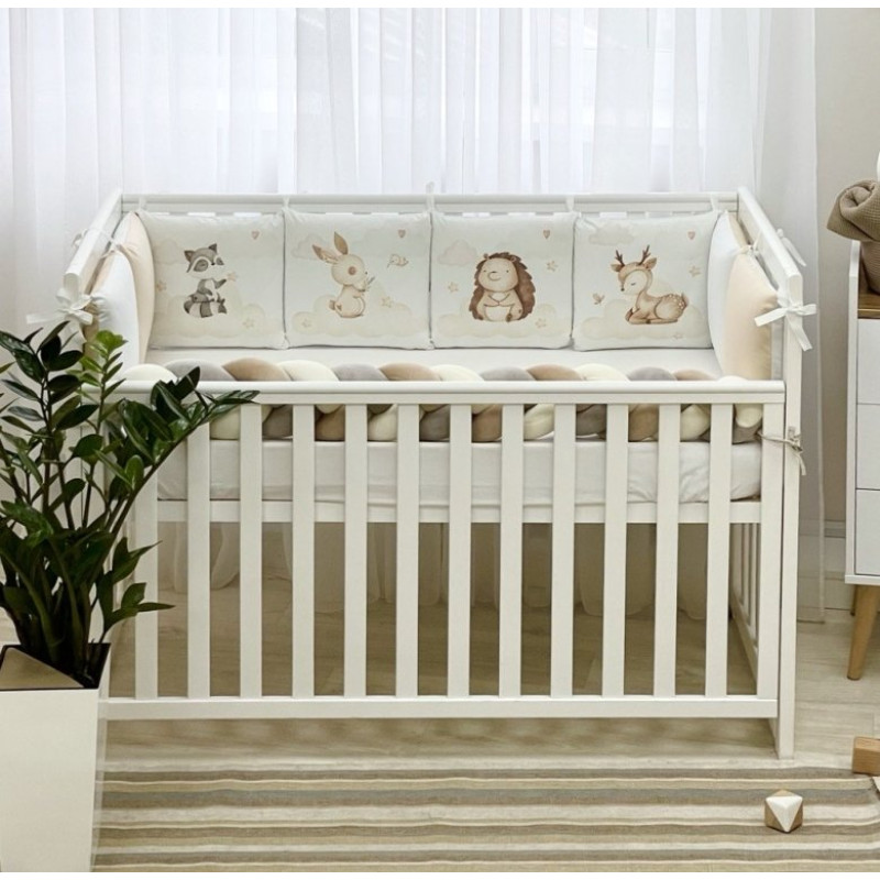 Постільна білизна Msonya Бортик у ліжко Подушки і Бортик-коса унісекс бежевий стандарт, овал 60х120, 70х120 0739118