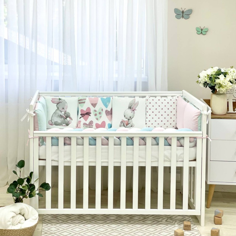 Постільна білизна Msonya Бортик у ліжко Подушки і Бортик-коса дівчина рожевий стандарт, овал 60х120, 70х120 0739246