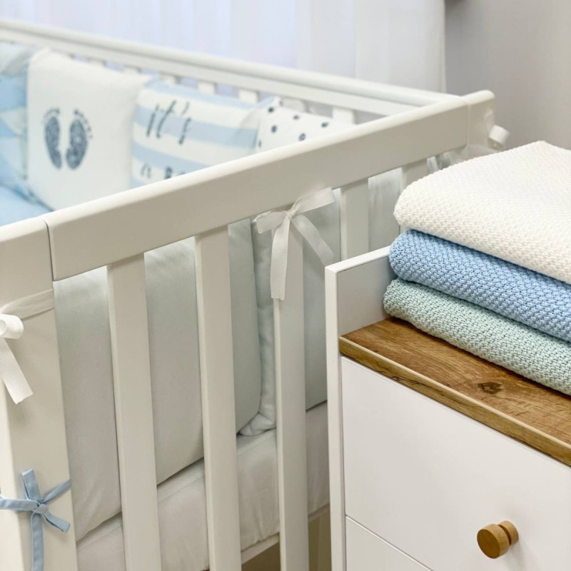 Постільна білизна Msonya Бортик у ліжко Подушки і Бортик-коса хлопець блакитний стандарт, овал 60х120, 70х120 0739248