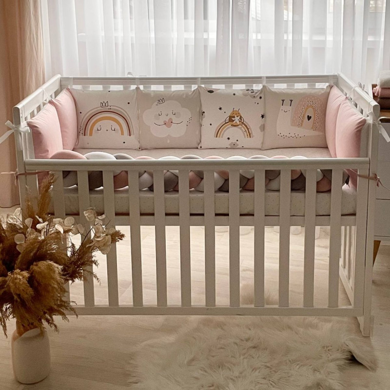 Постільна білизна Msonya Бортик у ліжко Подушки і Бортик-коса дівчина пудра стандарт, овал 60х120, 70х120 073926