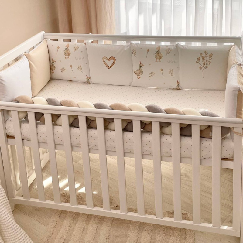 Постільна білизна Msonya Бортик у ліжко Подушки і Бортик-коса унісекс бежевий стандарт, овал 60х120, 70х120 0739315