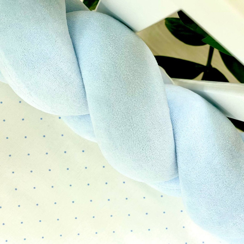 Постільна білизна Msonya Бортик у ліжко Бортик-коса хлопець блакитний Стандарт/Овал