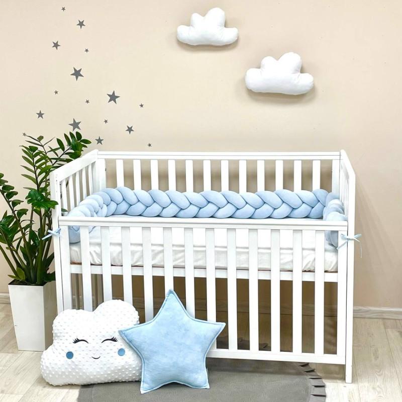 Постільна білизна Msonya Бортик у ліжко Бортик-коса хлопець блакитний Стандарт/Овал