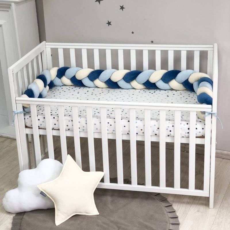 Постільна білизна Msonya Коса джинс/молочний/блакитнийОкеан