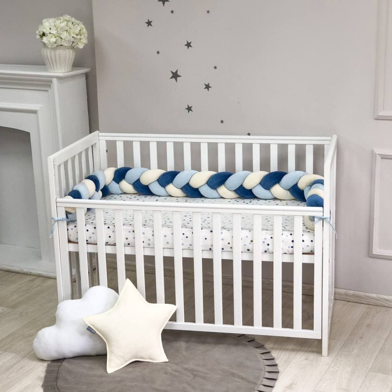 Постільна білизна Msonya Коса джинс/молочний/блакитнийОкеан