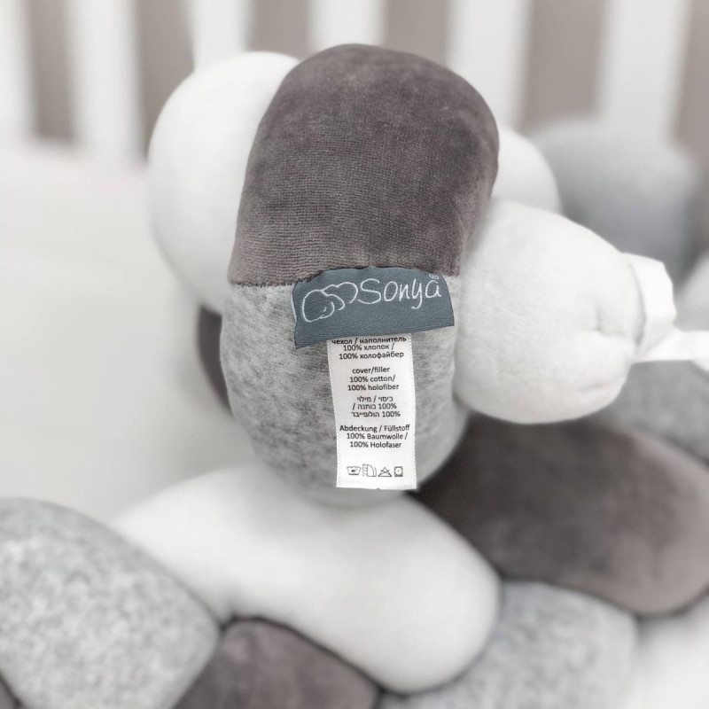 Постільна білизна Msonya Коса білий/сірий меланж/графіт Їжак