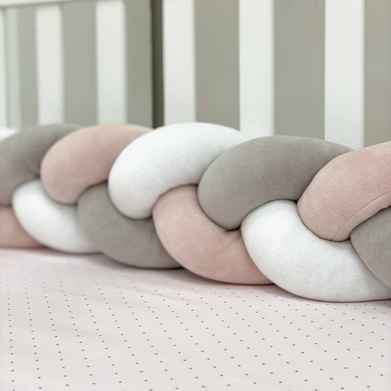 Постільна білизна Msonya Коса білий/сірий/пудра artD Оленятко