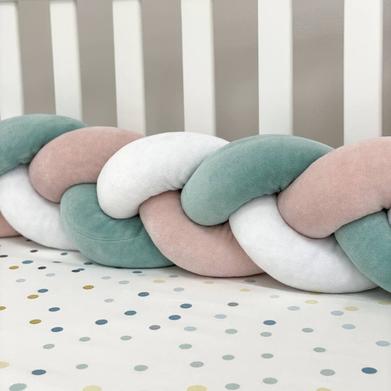 Постільна білизна Msonya Коса білий/м'ята темна/пудра