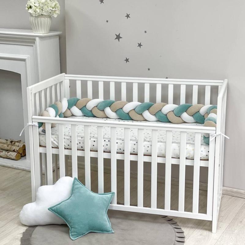 Постільна білизна Msonya Коса білий/бежевий/м'ята темна ку-ку