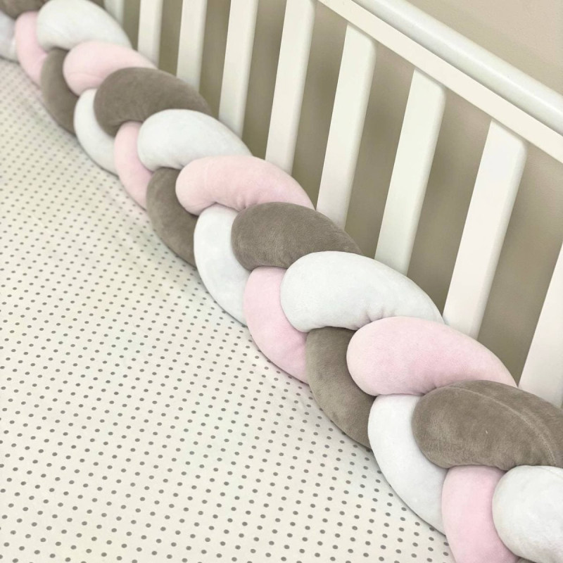 Постільна білизна Msonya Коса білий/сірий/рожевий Kids Toys