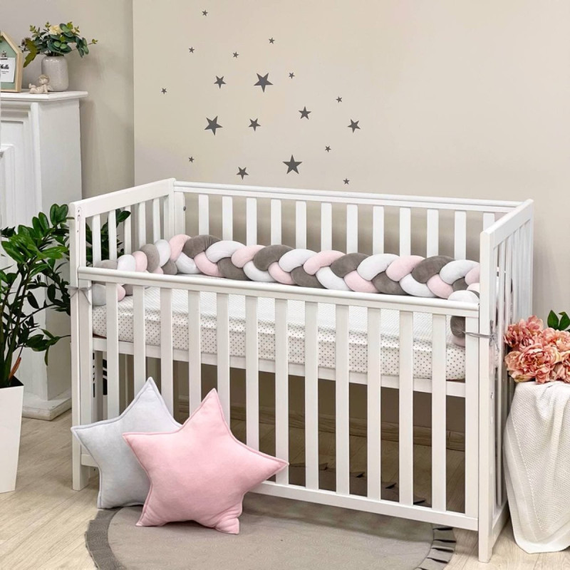 Постільна білизна Msonya Коса білий/сірий/рожевий Kids Toys