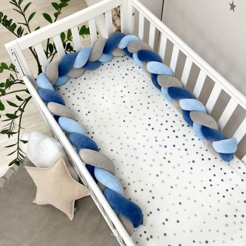 Постільна білизна Msonya Коса сірий/блакитний/джинс