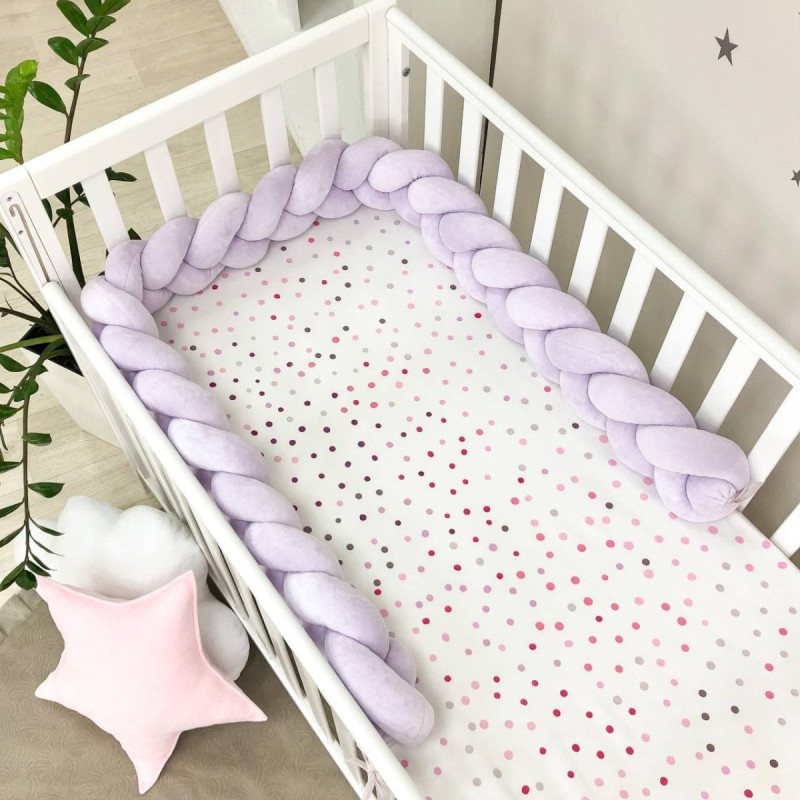 Постільна білизна Msonya Бортик у ліжко Бортик-коса дівчина ліла Стандарт/Овал