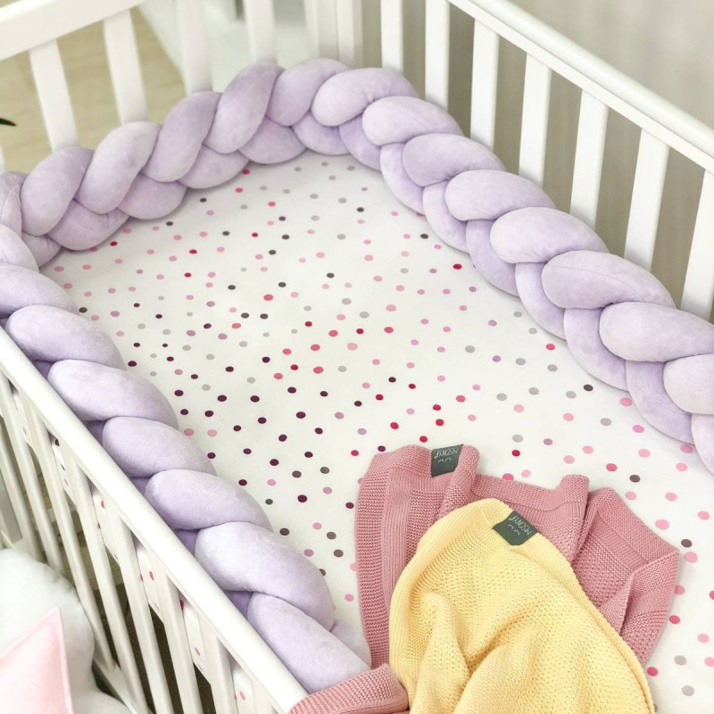 Постільна білизна Msonya Бортик у ліжко Бортик-коса дівчина ліла Стандарт/Овал