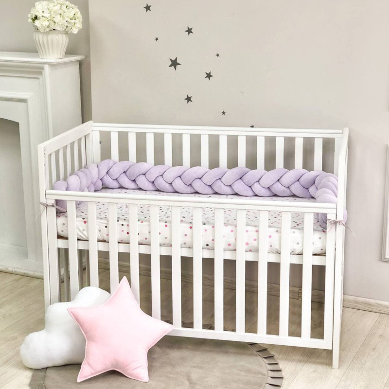 Постільна білизна Msonya Бортик у ліжко Бортик-коса дівчина ліла Стандарт/Овал