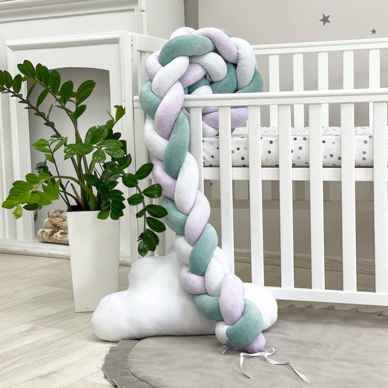 Постільна білизна Msonya Коса білий/т.мята/ліла