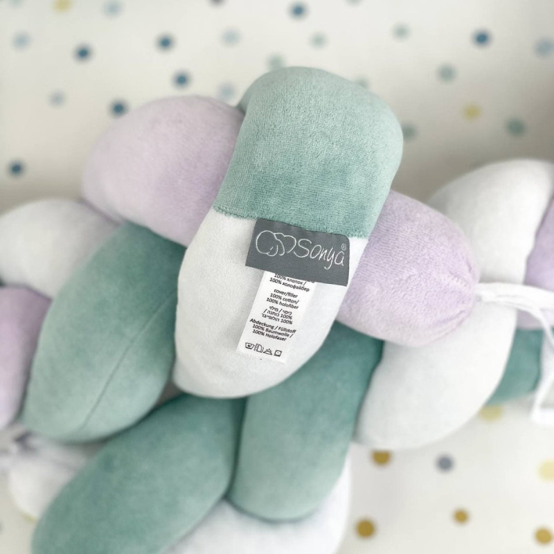 Постільна білизна Msonya Коса білий/т.мята/ліла